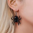 thumbnail image 2 of Gothic Halloween Crystal Spider Drop Dangle Earrings Hip Hop Party Jewelry Gift, 2 of 6