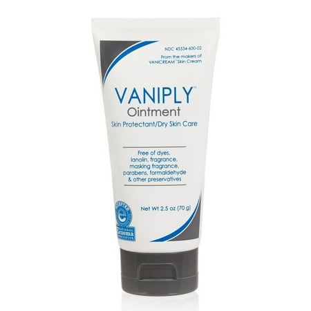 Vaniply Ointment Tube - skin protectant - gently soothes dry, irritated, itchy skin and chaffing - dermatologist tested - preservative free - 2.5