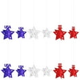 thumbnail image 2 of Decoraciones colgantes de bandera de papel del Día de la Independencia | Banderas festivas del porche de la puerta roja, blanca, azul | Decoración de fiesta reutilizable para patio de jardín, 2 of 6
