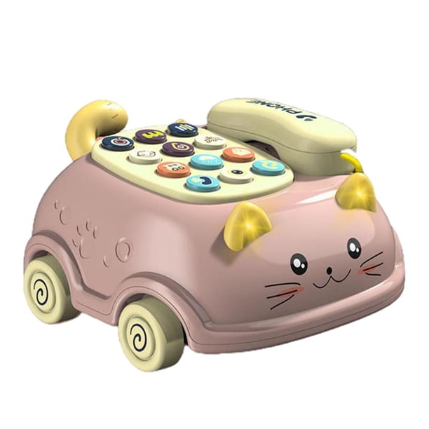 Juguete Telefónico para Juegos de Simulación, en , Plástico ABS No , Funciona con Pilas, Regalo de Cumpleaños Y Vacaciones Rosa Sunnimix juguetes telefónicos para niños