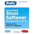 thumbnail image 3 of Rugby Docusate Sodium Stool Softener Softgels, Extra Strength, 250 mg. Bottle of 100, 3 of 3
