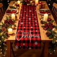 thumbnail image 6 of Hvmvliv 12x71 Inch Christmas Linen Table Runner with Holiday Patterns for Dining Table Home Party Table Runners Decoration Multicolor, 6 of 6