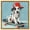 Gold Frame, variant on Dalmatian Skateboard Canvas Kids Art Prints by Art Remedy, Silver Frame, 40" x 40"