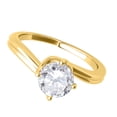 thumbnail image 2 of Mauli Jewels Engagement Rings for Women 1/2 Carat Diamond Engagement Ring 4 prong 10K Solid Yellow Gold, 2 of 7