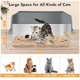 thumbnail image 2 of Caja de arena para gatos Vivifying XL de acero inoxidable con cuchara, color gris, 2 of 8