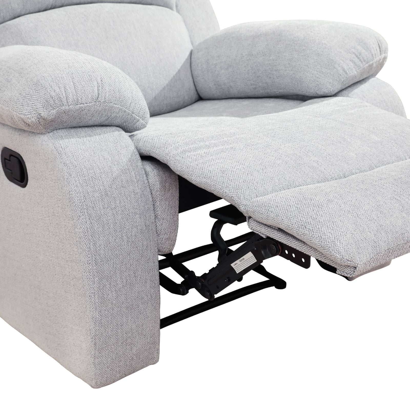 TrumanPick Manual Leather Recliner Chair,Overstuffed reclining Armchair Home Theater Sofa Recliner for Living Room,Gray