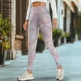 thumbnail image 4 of Renewold Mermaid Scales Marble Pink Gold Yoga Pants for Women with Pockets Full Length Workout Yoga Pants High Waisted Tummy Control Athletic Pants Activewear Casual Leggings, 3XL, 4 of 8