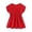 Wine, variant on uikmnh Girls Casual Summer Swing Dress Batwing Loose Fit Ruffle Play Wear Size:12-18 Months