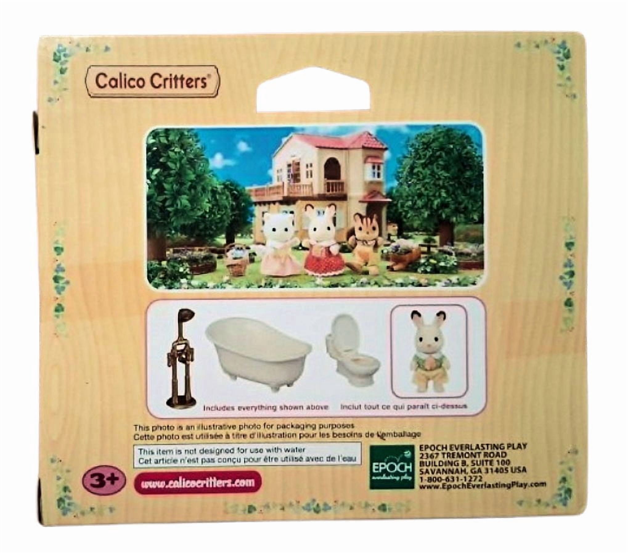 Calico Critters Chocolate Rabbit Boy Bath Time Set