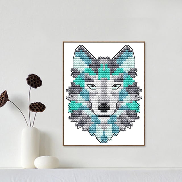 s de hechos Inicio de DIY Patrones de animales abstractos impresos para mujeres niñas Artesanías estampadas Suministro perfecl kits de punto de cruz