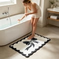 thumbnail image 4 of Tuvgenk Cute Funky Bathroom Rugs Black Water Absorbing Bathroom Mats Non-Slip Waves Quick Dry 16 X 24 in, 4 of 6