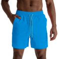 thumbnail image 4 of JTieacloth Men's Casual Shorts, Elastic Waist Men Swim Trunks Lightweight Comfort Summer Beach Wear(Blue), 4 of 7
