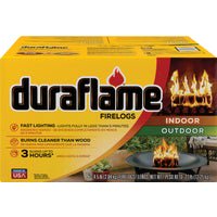 Duraflame Fast Lighting, Indoor/Outdoor Firelog, 3 Hour Burn, 4.5 lb (Pack of 6) — Residential Use, Standard Application