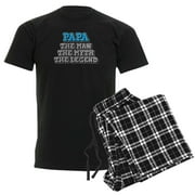 CafePress - Papa: The Man Men's Dark Pajamas - Men's Dark Loose Fit Cotton Pajama Set