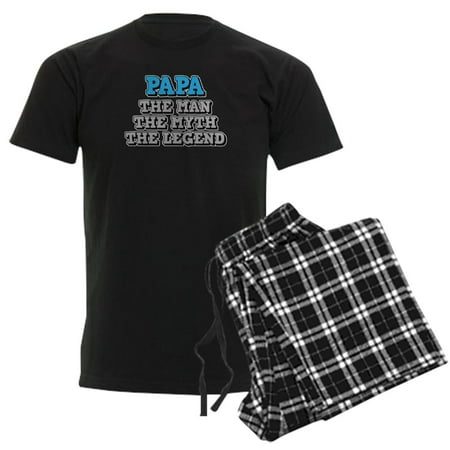 CafePress - Papa: The Man Men's Dark Pajamas - Men's Dark Loose Fit Cotton Pajama Set