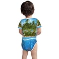 thumbnail image 3 of Yiaed Island And Coral Reef Print Infant Climbing Short Sleeve Onesie One-Piece Baby Bodysuit Clothes 0-12 Months -18 Months, 3 of 6