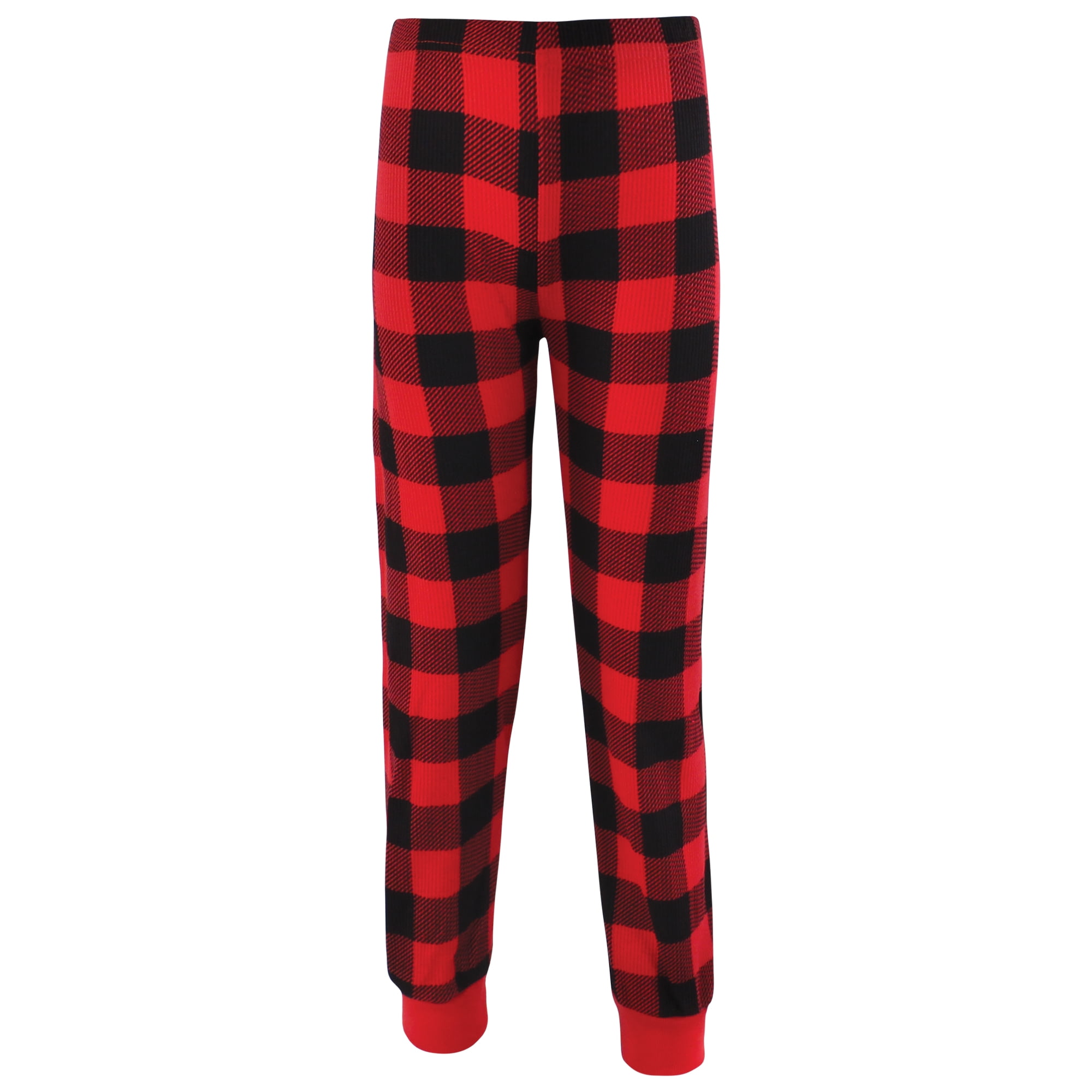 Hudson Baby Thermal Long Underwear 2pc Set, Buffalo Plaid, 6-12 Months