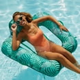 thumbnail image 3 of Aqua Zero Gravity Inflatable Swimming Pool Chair Float, Teal Fern Green, 3 of 10