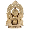thumbnail image 5 of SumanExport-Hub Brass Ganesh Idol Statue Elephant Murti God Ganesha Vinayak Ganpati Sitting Sculpture Bhagwan Entrance 7.5 Inch, Idol, 5 of 5