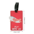 thumbnail image 2 of Unique Bargains 1 Pc Outcrop Aircraft Luggage Tag for Travelling Rose Red, 2 of 4