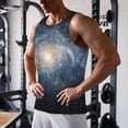 thumbnail image 5 of Gukieu The Galaxy Print Men's Quick Dry Fitness Vest, Round Neck Sleeveless Fitness Bodybuilding Top-4X-Large, 5 of 7