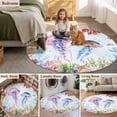 thumbnail image 6 of Round Area Rug 4ft,Sea Jellyfish Colorful Coral Washable Carpet Non-Slip Runner Accent Rugs Indoor Floor Mat for Bedroom Living Room Decor,Ocean Shell Starfish, 6 of 9