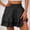 🔥 Black, variant on USSUMA Womens High Waist Floral Pleated Hem Linen Blend Shorts Pull On Elastic Waist Breathable Lightweight Casual Summer Beach Lounge Travel Everyday Wear with Pocket Detail, Linen, Shorts