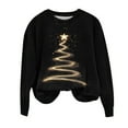 thumbnail image 4 of Craaazy Christmas Shirts for Women Loose Crewneck Long Sleeve Christmas Printed Xmas Shirts Gifts, 4 of 4