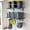 Black, variant on Heavy-Duty Garage Shelving with Hooks, Garage Organization, 2 Pack, Black Steel