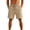 119#Khaki, variant on Mens Casual Shorts - Elastic Waist Drawstring Summer Beach Vacation Short Green M