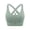 Mint Green, variant on Sports Bras for Women Padded Medium Support Criss Cross Strappy Bra Seamless High Impact Yoga Exercise Athletic Bras Yellow L