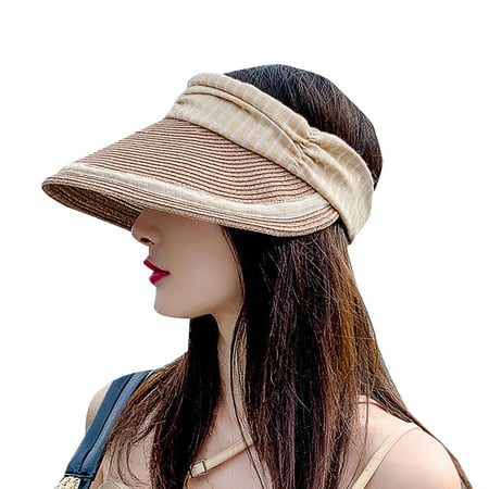 

Dadaria Straw Hats for Women Sunshade Breathable Sun Hat Bow Outdoor Tourism Fisherman Hat Khaki One Size Women