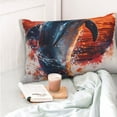 thumbnail image 4 of Cauagu Sunset Ocean Watercolor Dolphin Print Pillow Covers with Envelope Closure,1PC Pillow Cases Decorative Pillow Case for Bed & Couch, Pillows Not Included-16"x24", 4 of 6