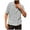Gray, variant on HOOMEUMY Mens Lapel Button Knit Hollow Shirts Basic Shirt Casual Solid Color Short Sleeve Soft Lightweight Relaxed Blouses (Black,S)