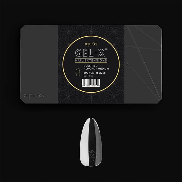Gel-X Tip Box Aprés Sculpted Almond Short 500 puntas de gel suave