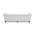 thumbnail image 6 of GDF Studio Zyiere Tufted Chesterfield Faux Leather 3 Seater Sofa, White and Dark Brown, 6 of 11