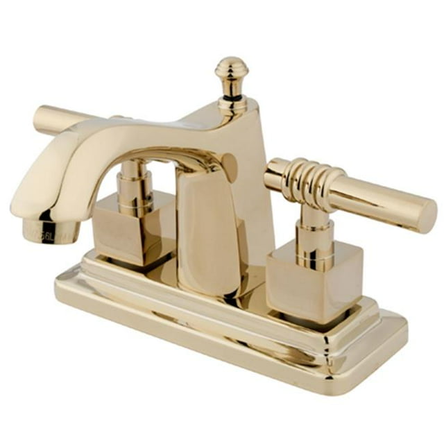 Two Handle 4 in. Centerset Lavatory Faucet with Brass Pop-up