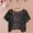 Black, variant on Daolelai Women's Summer Casual Simple Fashion Short Thin Hollow Knitted Lace Versatile Cardigan