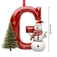 thumbnail image 3 of 26 Letters Acrylic Christmas Tree Decoration Pendant, Personalized DIY Hanging Ornament, Random Color Ribbon For Hanging, Clear Transparent Design, Perfect For Custom Festive Tree Decor, 3.9in, G, 3 of 6