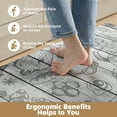 thumbnail image 4 of OEAKAY Anti Fatigue Kitchen Mat, Ergonomic Cushioned & Waterproof, Extra Thick Non-Slip Backing, Easy Care Persian Design 24"x87" Kitchen Mats for Floor, 4 of 8
