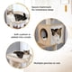 thumbnail image 5 of Multi-Level Cat Tree Wood Large Cat Tower with Scratching Posts Cat Condo Hammock Cat Scraper Pet Bed and Furniture Toys for Cat ShopWise Round, 5 of 9