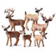 thumbnail image 1 of 6pcs Christmas Deer Figures Ornaments Animal Figures Collection Toy Plastic Wild Animal Learning Toy for Children Craft Gift, 1 of 4