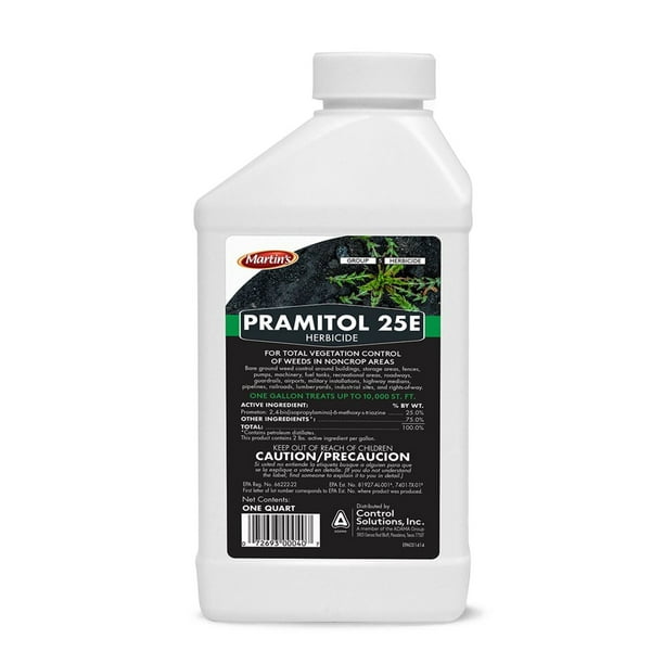 Pramitol 25E NonSelective Pre/PostEmergent Herbicide Controls