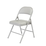 Commercialine 950 Series 29.25 Metal Folding Chair in Gray (Set of 4)
