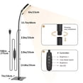thumbnail image 7 of Gaormii Adjustable Height LED Floor Lamp, 3 Colors and 10 Brightness Dimmable Standing Lamp for Living Room Bedroom Office, Black, 7 of 7