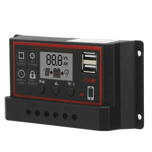 Anti-Backflow Solar Charge Controller PWM Cell Panel 12V/ 24V For Online Learning Exam Supervision 10A,20A,30A,40A,50A,60A