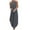 Grey, variant on Pisexur Womens Summer Dress Loose Plain Cotton and Linen Shirt Dress Sleeveless Halter Layered Ruffles Casual Boho Flowy Maxi Dress