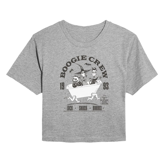 The Nightmare Before Christmas - Boogie Crew - Juniors Cropped Graphic T-Shirt