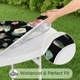 thumbnail image 5 of Round Fitted Tablecloth with Elastic Edges Fits 45"-52" Round Tables Pioneer Colorful Floral Waterproof Table Cover Washable Indoor and Outdoor for Party Kitchen Dinner Banquet Patio Picnic, 5 of 7