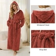 thumbnail image 6 of Robes for Women, PUTUO Hooded Womens Robes, Plush Soft Fluffy Long Robe, Comfy Spa Nightgown Housecoat with Side Pocket, Winter Warm Sleepwear Gift for Women, 6 of 9